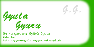 gyula gyuru business card