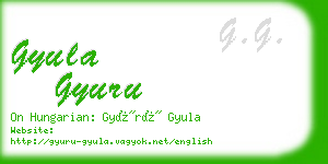 gyula gyuru business card